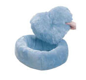 Petsters Soft Heart Bed, Blå