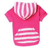 Petsters Brite Stripe Hoodie, Raspberry