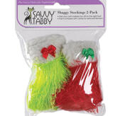 Savvy Tabby Shaggy Kattleksak, 2-Pack