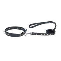 HUND - Koppel - Halsband - Selar - Koppel - Strass - Nitar - ES Studded Koppel, Svart