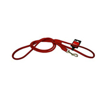 HUND - Koppel - Halsband - Selar - Koppel - Läder - Konstläder - Äkta Läder - Super Soft Rundsytt Läder Koppel, Rött